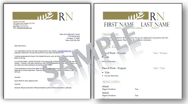 Cover letter registered nurse