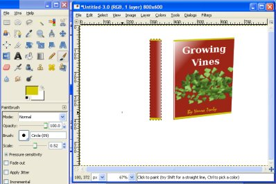 create side of ebook, gradient, gimp tutorial, 3d boxshot
