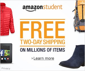 Amazon Student, free trial, free shipping