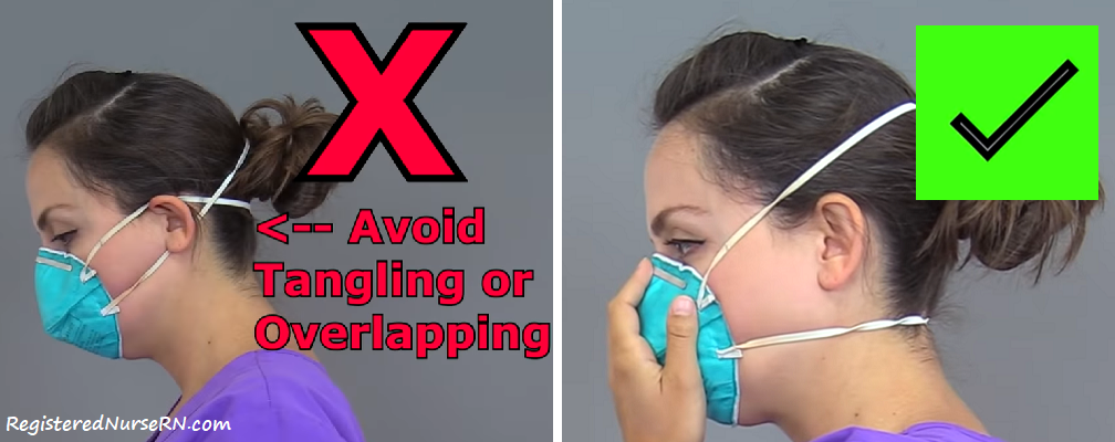 how to put on n95 mask, respirator, nursing, nurse