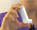 metered dose inhaler demonstration, nursing, nclex, how to use