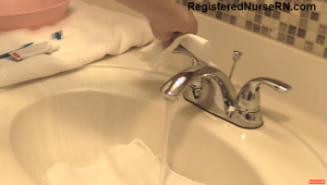 how to clean dentures, nursing skill, cna