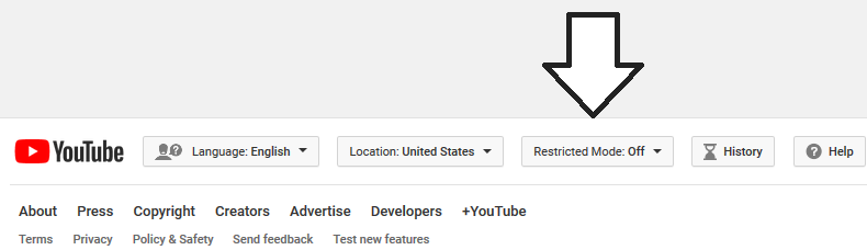 youtube restricted mode, turn off restricted mode