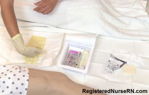 surgical staples, sterile gloves