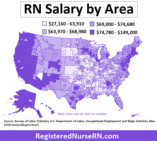 rn salary per city, rn salary california, rn salary metropolitan area, rn salary by area