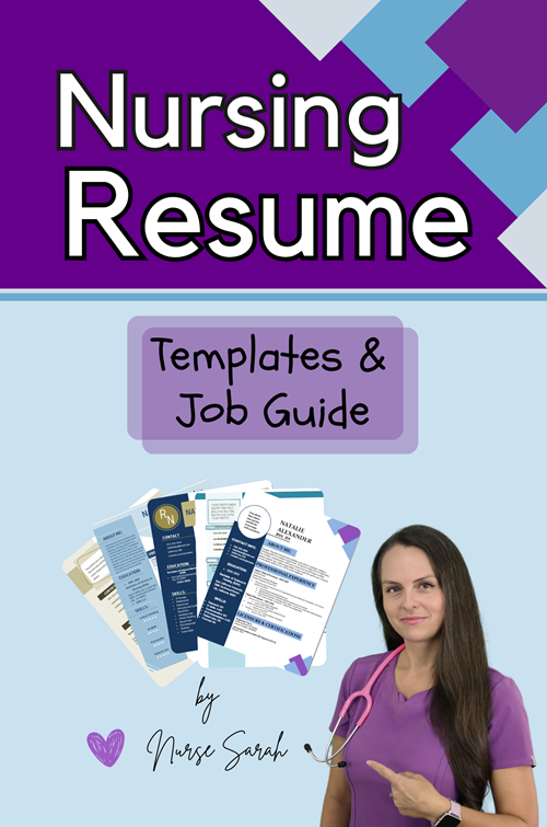 nursing resume templates and job guide by nurse sarah, nurse resume templates